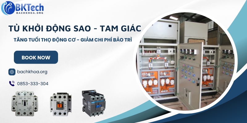 Mạch sao tam giác, mạch khởi động sao tam giác, sơ đồ đấu sao tam giác, mạch động lực sao tam giác, đấu sao tam giác, khởi động động cơ 3 pha, tủ điện điều khiển động cơ, giải pháp khởi động sao tam giác, khởi động sao tam giác là gì, so sánh khởi động trực tiếp và sao tam giác.