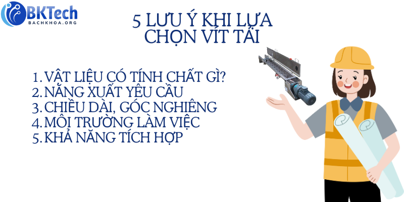 Vít tải là gì? Cấu tạo chính của vít tải, Trường hợp nào thì nên sử dụng vít tải,5 lưu ý quan trọng khi lựa chọn vít tải, Câu hỏi xoay quanh vít tải.